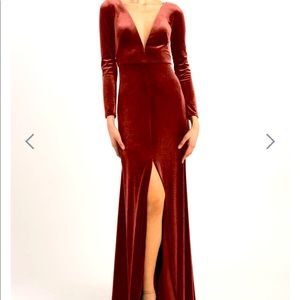 Jenny yoo English rose stretch velvet dress